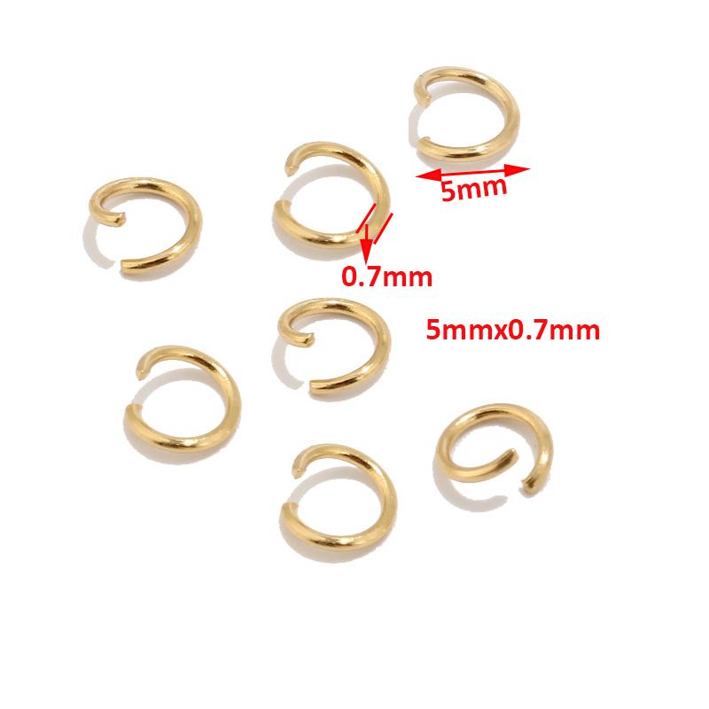 200pcs 18K Gold Stainless Steel Lobster Clasps and 3.5mm 4mm 5mm 6mm 7mm 8mm 9mm 10mm Open Jump Rings Jewelry Making Findings