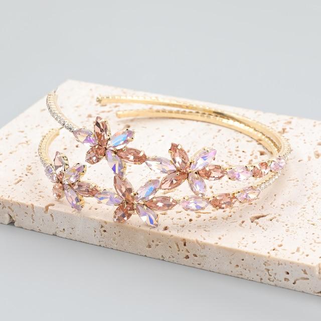 Jijiawenhua New Trend Multicolor Rhinestone Women 'S Big Hoop Earrings Dinner Party Fashion Statement Jewelry Accessories