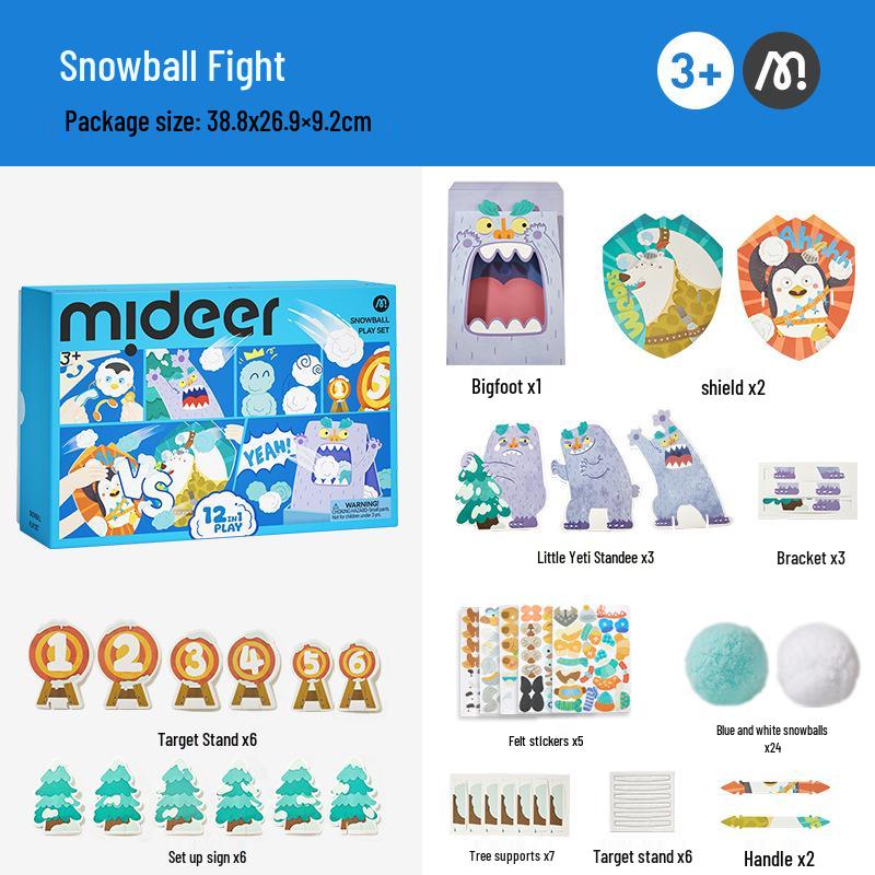 

MiDeer Children s Indoor Snowball Throwing Sandbag Game - DIY Simulation Toys for Snowball Fight.