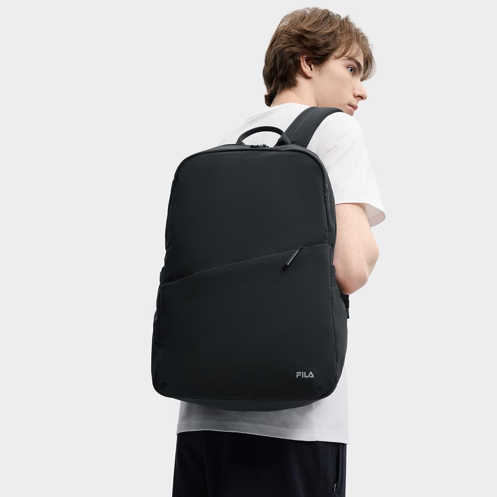 Fila Original Simple Classic Solid Color Casual Commuter Versatile Durable Practical Fabric Backpack Men Backpack Black F13M629102FBK
