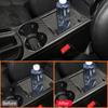 For Porsche Macan 2015-2018 Carbon Fiber Car Center Water Cup Holder Storage Box Panel Trim Frame Interior Decoration Sticker
