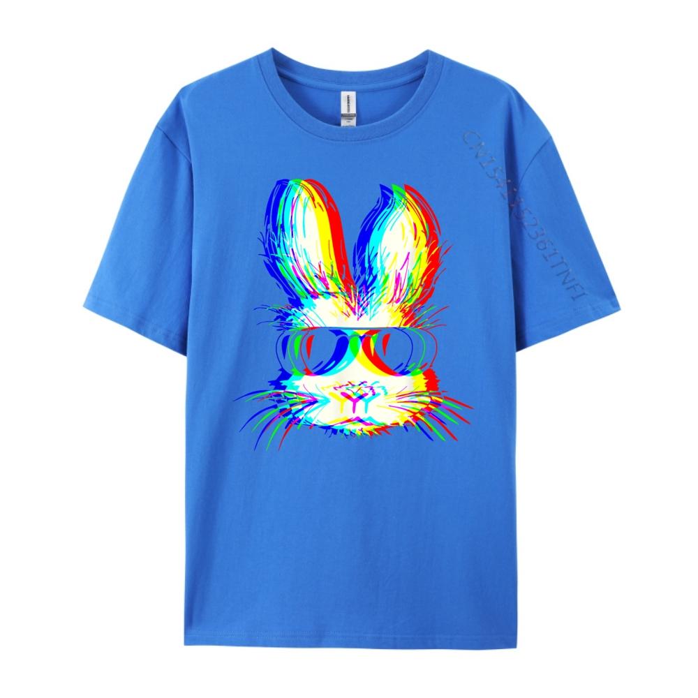 Bunny Trippy Vaporwave Easter Techno Rave Edm Music Party Oversized T Shirt Mens Designer Clothes Loose