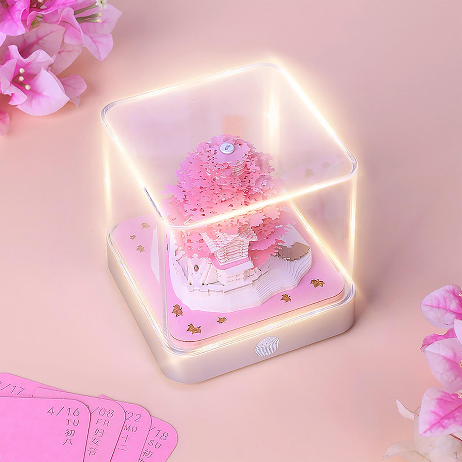 3D Desktop Calendar Paper Carving Craftsmanship Time Piece