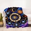 "Horoscope Zodiac Signs Wall Art Print"Blanket Flannel Throw Blanket for Sofa, Bed, Travel, Camping, Office