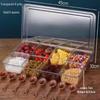 PC Plastic 8-Compartment Condiment/Topping Organizer Box