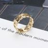 New Year's Lucky Lucky Lucky Copper Coin Ring Titanium Steel Electroplating Stacked Ring Women's Niche Non-Fading Accessories