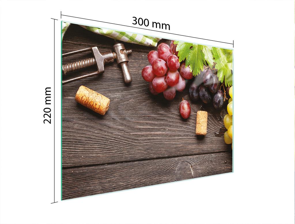 SZKLANA DESKA DO KROEJNIA 30x22 OWOCE