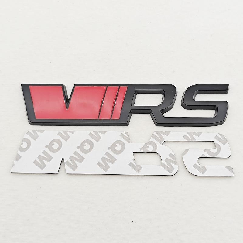 3D Metal Skoda RS VRS Car Emblem Logo Front Grille Fender Side Trunk Badge Sticker Accessory for Vehicle