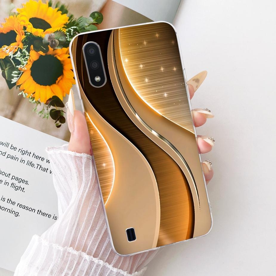 For Samsung Galaxy A01 Case SM-A015F New Luxury Painted Cover Soft Slim Phone Case For Samsung A01 M 01 Galaxy M01 Fundas Bumper