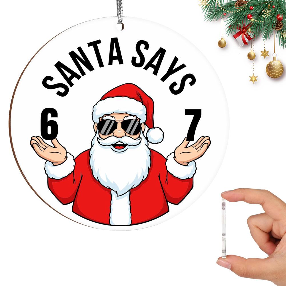 Santa Sagt 6-7 Weihnachtsornament 2025 Baumdeko Unartig Wichteln Geschenk Niedlich Strumpf Einzigartige Feiertagsdekoration
