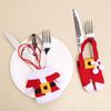 12PCS Xmas Cutlery Bag Santa Claus Knife Fork Storage Pocket Bag Christmas New Year Tableware Decorations Home Ornament