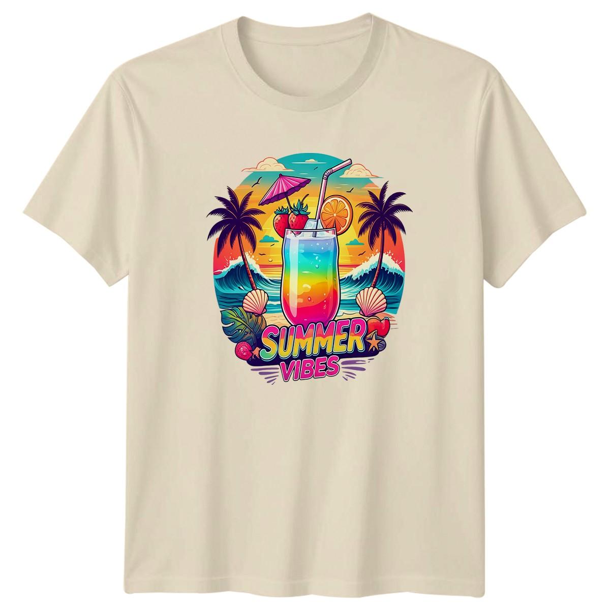 Summer Vibes T-Shirt Beach Vacation Summer Summer Holiday Gift For Him And Her S