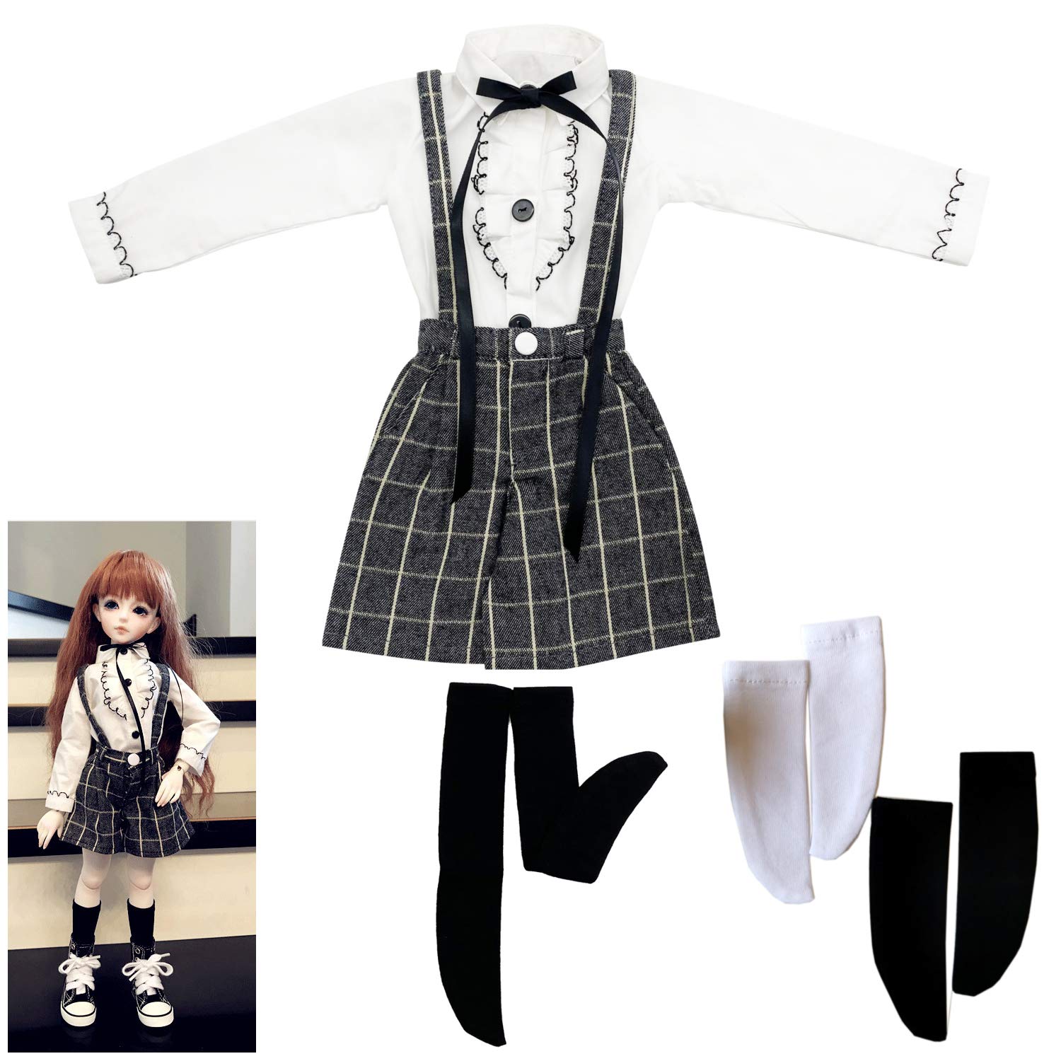 

GeekDwarf of Doll Одежда Фигурка Наряд Красивая Девушка Гал Повседневная JK Униформа Комбинезон Мини Юбка Носки [Набор 5] 1/3 (Набор 5)
