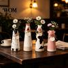 Small Bouquet Flower Vessel Resin Cute Animal Vase, Farmhouse Decorative Holder for Home Shaped Plant Pot Office Decor, Pig/Cow/Sheep/Chicken