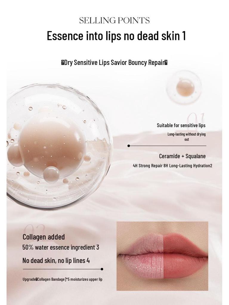 Joocyee Collagen Lip Glaze: Yeast Ferment Essence, Matte, Moisturizing & Plumping for Luminous Nude Lips.