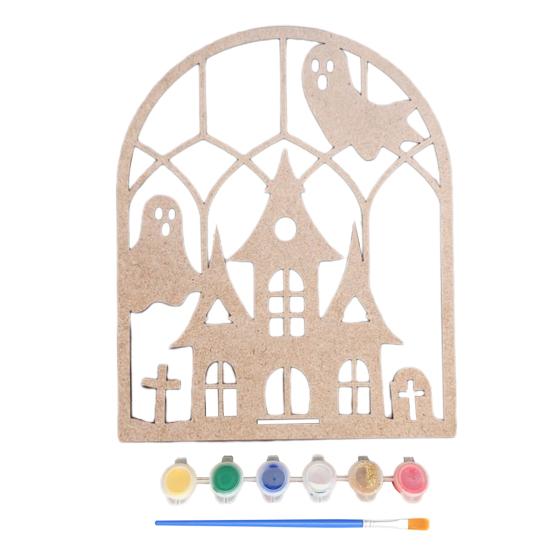 Halloween Dřevěný Výřez Nedokončené Dřevěné Řemesla k Malování Duch Dýně