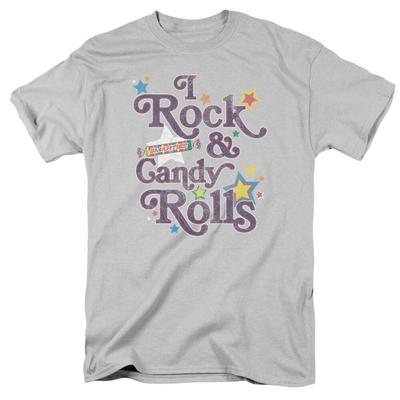 Smarties I Rock T Shirt Mens Licensed Sweet Tangy Candy Rolls Silver