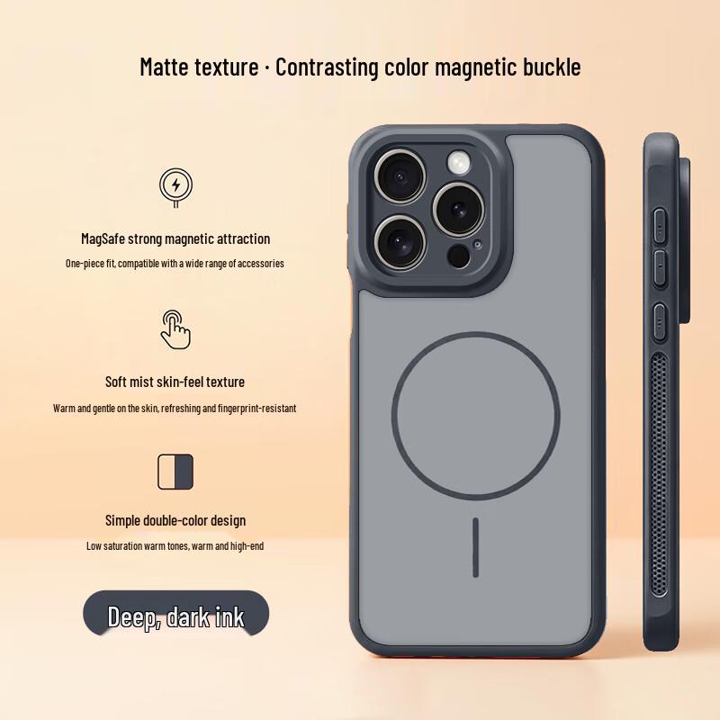 

HOLDZU Tactile Color-Block Magnetic Cooling iPhone Case iPhone 16 Pro