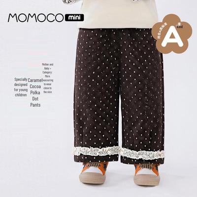 MOMOCO Kids' Plush-Lined Polka Dot Pants