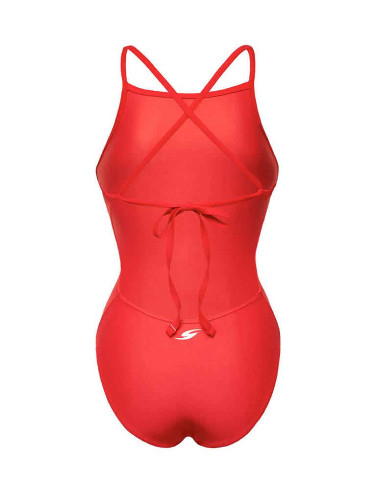 SENTI [Wsm-23P72] Palette Kitsch Red Semi-Cut Flip-Turn Tie-Back