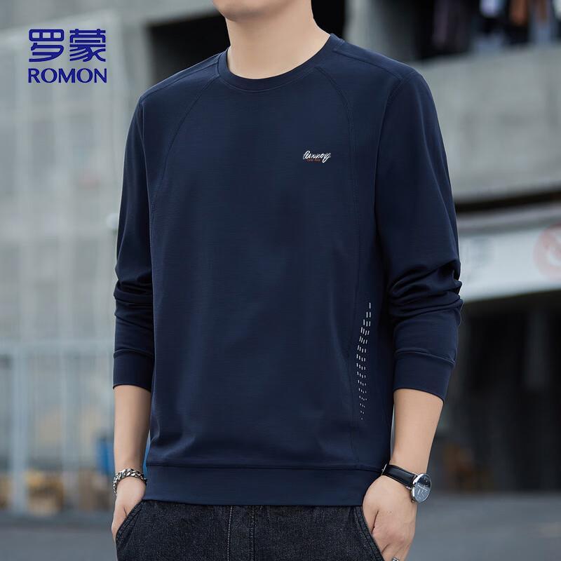 ROMON Men's Business Casual Long Sleeve Sweatshirt