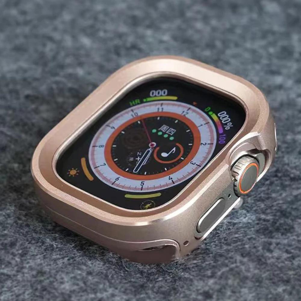 Metal Protector Cover for Apple Watch Ultra 2 49mm Men Bumper Frame Shell Case for Series 10 9 8 7 6 5 46mm 45mm 44mm 41mm 40mm