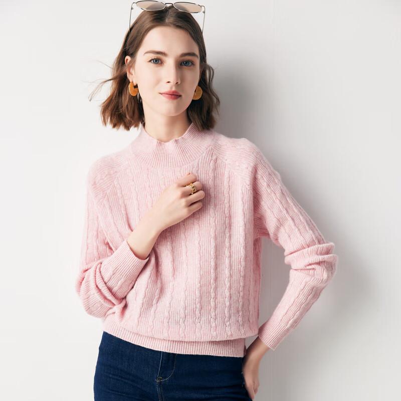 

Женский кашемировый свитер PARO с полувысоким воротником и кабельным узором 2XL