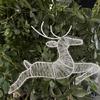 3pack Deer Shape Outdoor Christmas Light Durability Iron Lawn Ornaments for Pathway and Planter