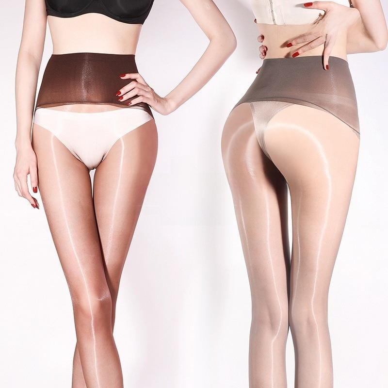 Aurora socks ingot crotch jelly Aurora fragrance stockings women's thin belt foot pantyhose high waist seamless black silk