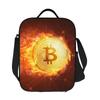 Bitcoin Coin Insulated Lunch Bag for Women Btc Crypto Currency Cooler Thermal Lunch Box Office Picnic Travel
