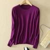 Stylish Women's Cashmere Loose Pullover Crew Neck Knit Sweater For Cozy Winter Wear