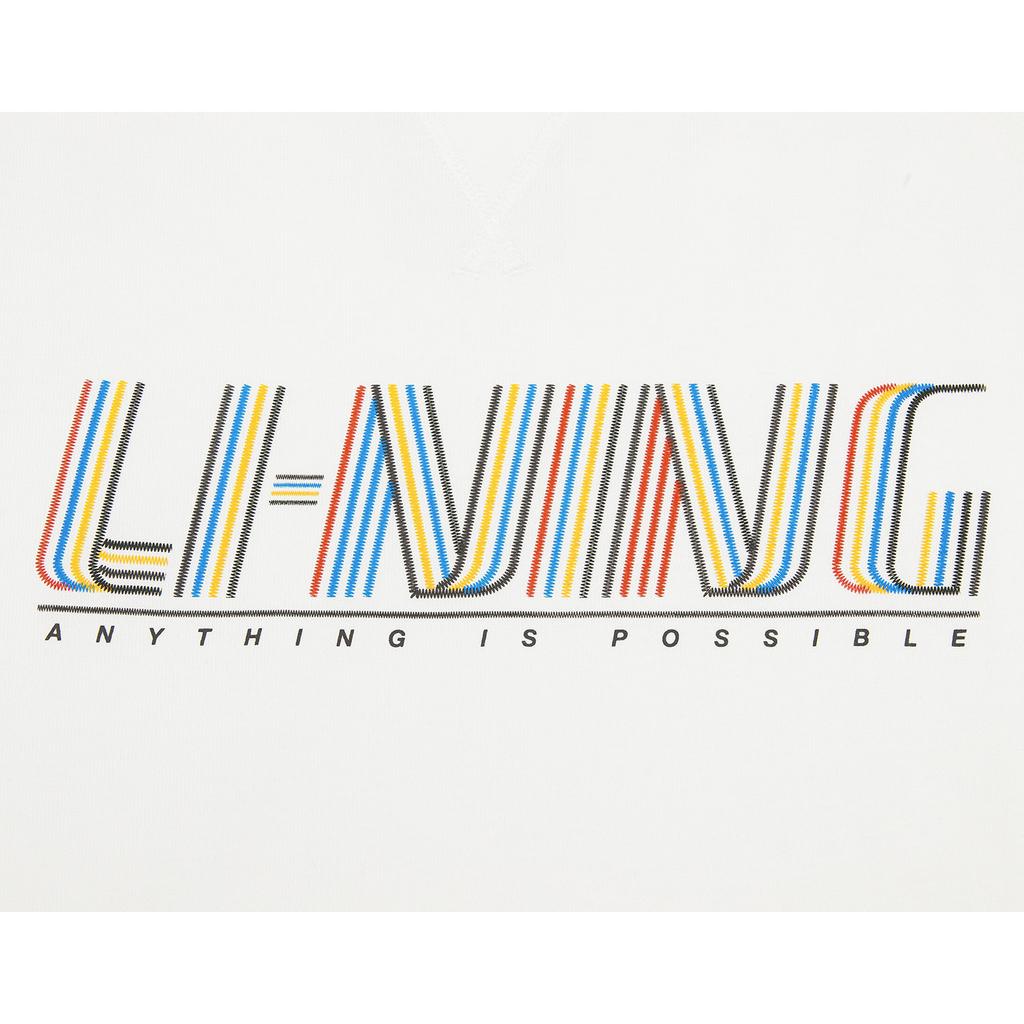 Li Ning Sports Trend Series Loose Fit Round Neck Logo Embroidered Couple T-Shirt Unisex T-Shirt AHSW391-2