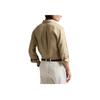 Polo Ralph Lauren FW25 Linen Polo Shirt Slim Fit Men Shirts Khaki 710968915-003