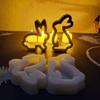 2 Cavities Easter Rabbit Silicone Candle Molds Easy Demold Heat Resistant Silicone Mould for Epoxy Resin Candle Soap