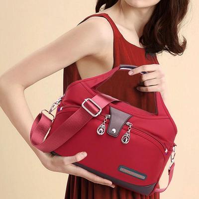 Em estoque: Bolsa Tote de Lona Feminina 2023 - Mochila de Ombro e Transversal de Grande Capacidade em Nylon Oxford