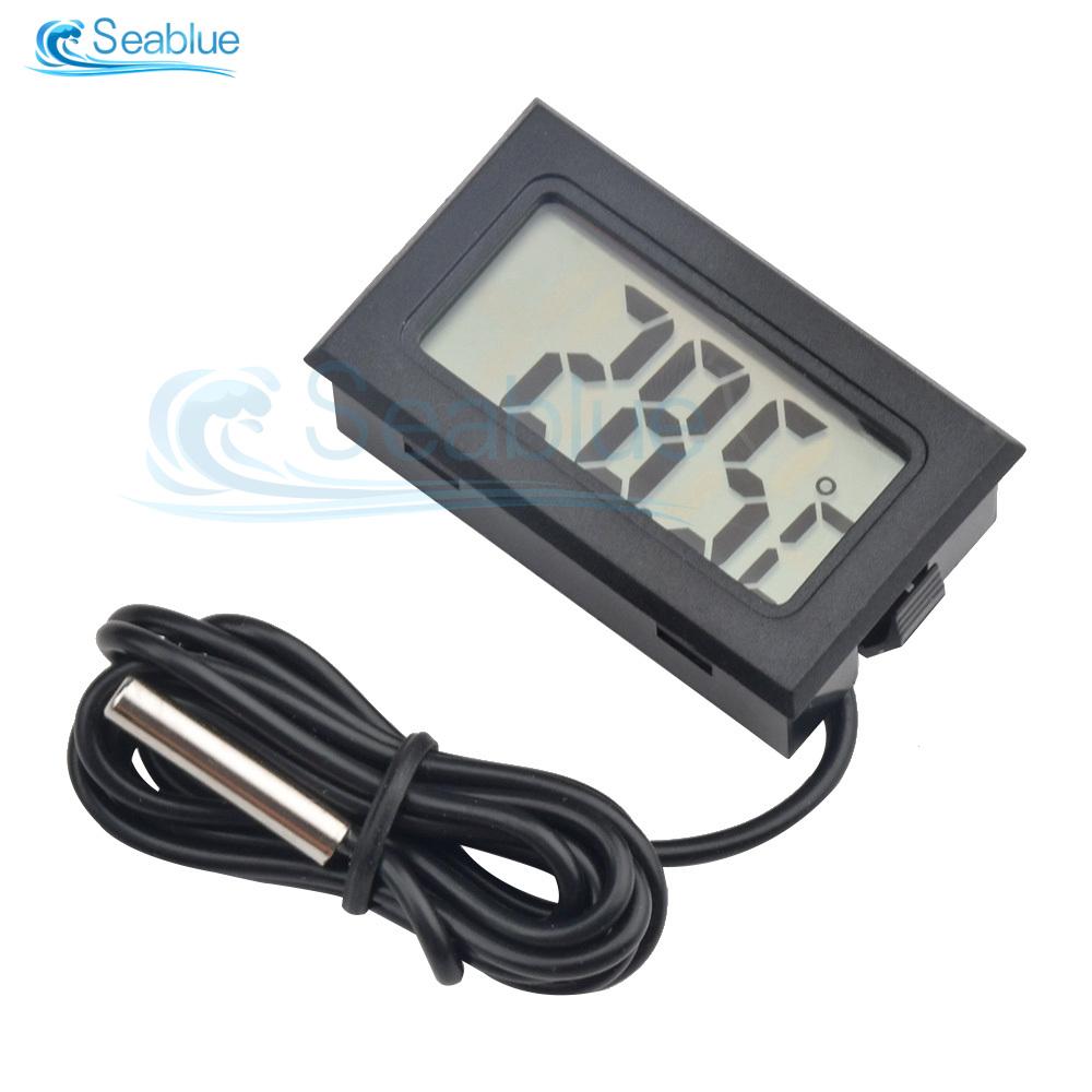 

FY-10 LCD Digital Thermometer Aquarium Car Water Bath Temperature Tester Detector Monitor Embedded 1M Temperature Senor Cable