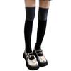 Damen Frühling und Herbst Reine Farbe Passende Farbe Zeigen Dünne Bein Socken