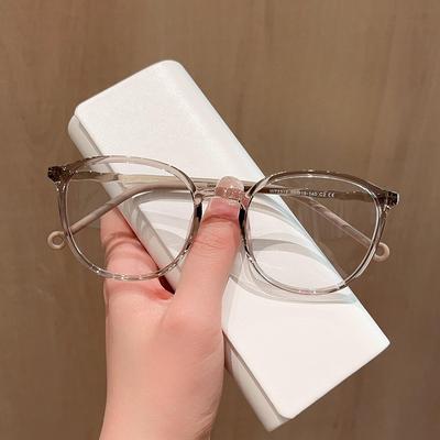 Retro TR90 Early Eight Plain Glasses Frame Round Face Can Be Equipped with Myopia Glasses.