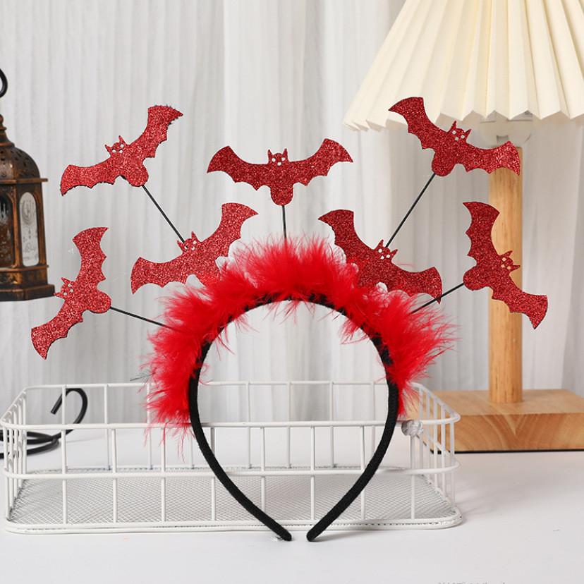 Bat Headband Halloween Festival Headwear With Gold Dust Details For Costumes And Events