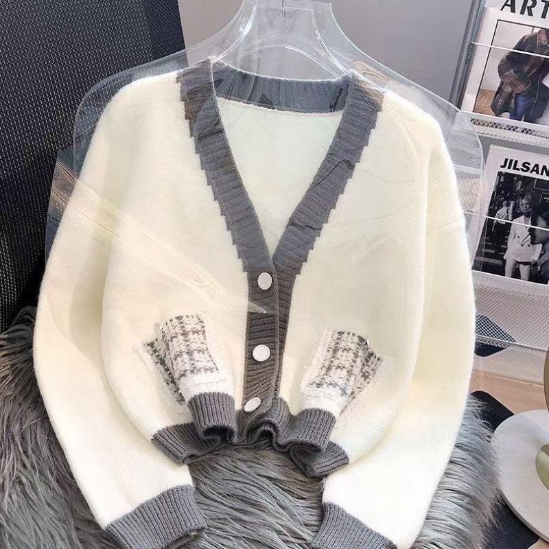 

Вязаный кардиган свитер куртка женский осенне-зимний толстый новый топ высокого класса приятный на ощупь хорошо выглядит L