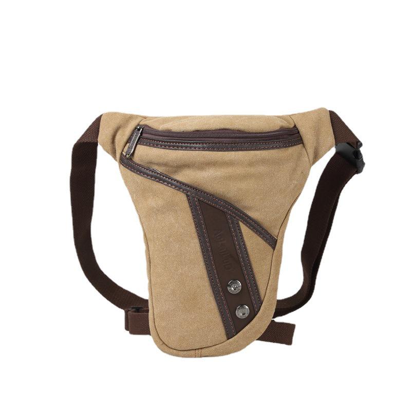 Pánská retro plátěná taška na nohu - Odolná taška přes rameno a messenger