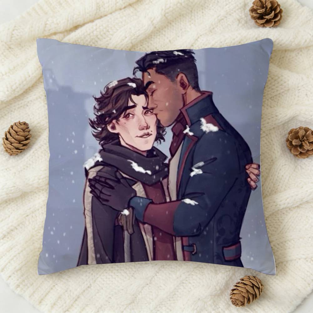 V-Viktor Jayce Jayvik Double-Sided Printed Square Decorative Cushion Cover For Sofa Living Room Home Decor