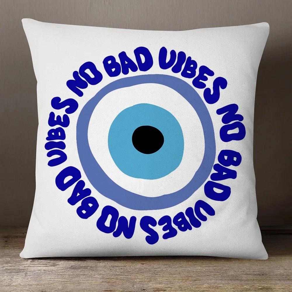 Evil Eye Hamsa Hand Cushion Covers Middle East Fortune Amulets Print Decorative Sofa Throw Pillow Case