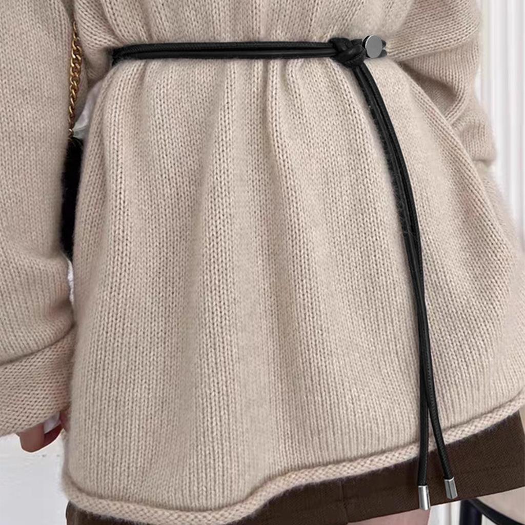 Damen Geflochtener Taillengürtel Einfarbig Taillenband Verstellbare Länge Teenager Mädchen Mantel Kleid Hemd Selbstbinde-Taillengürtel