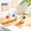 Decorative Garden Ornaments Mini Duck Figurine, Cute Farm Dolls, Small Desktop Resin Crafts for Flowerpots Car Dashboard Figurines, Micro Landscape