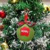 2PCS Plush Christmas Knitted Ball Exquisite Xmas Hanging Pendant Christmas Tree Hangers  Festival