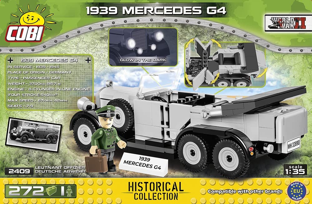 Cobi Historická kolekce 1939 Benz G4 Německý měřítkový model Kostky COBI Oficiální Japonsko #2409 M. (Armáda z 2. světové války) 1/35 [Vojenské - Distributor]