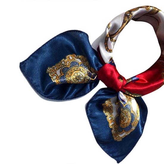 Faux Silk Square Satin Soft Kerchief Stewardess Scarf Bandana Neckerchief
