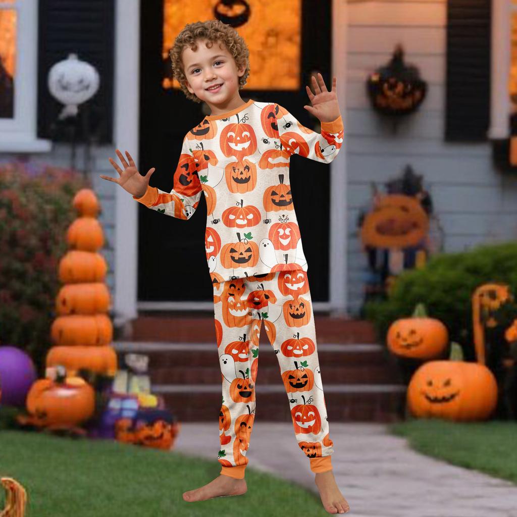 Druk Piżamy Słodki Zestaw Rodzinny, Ubrania Domowe, Zestaw Rodzinny Top z Długim Rękawem Spodnie