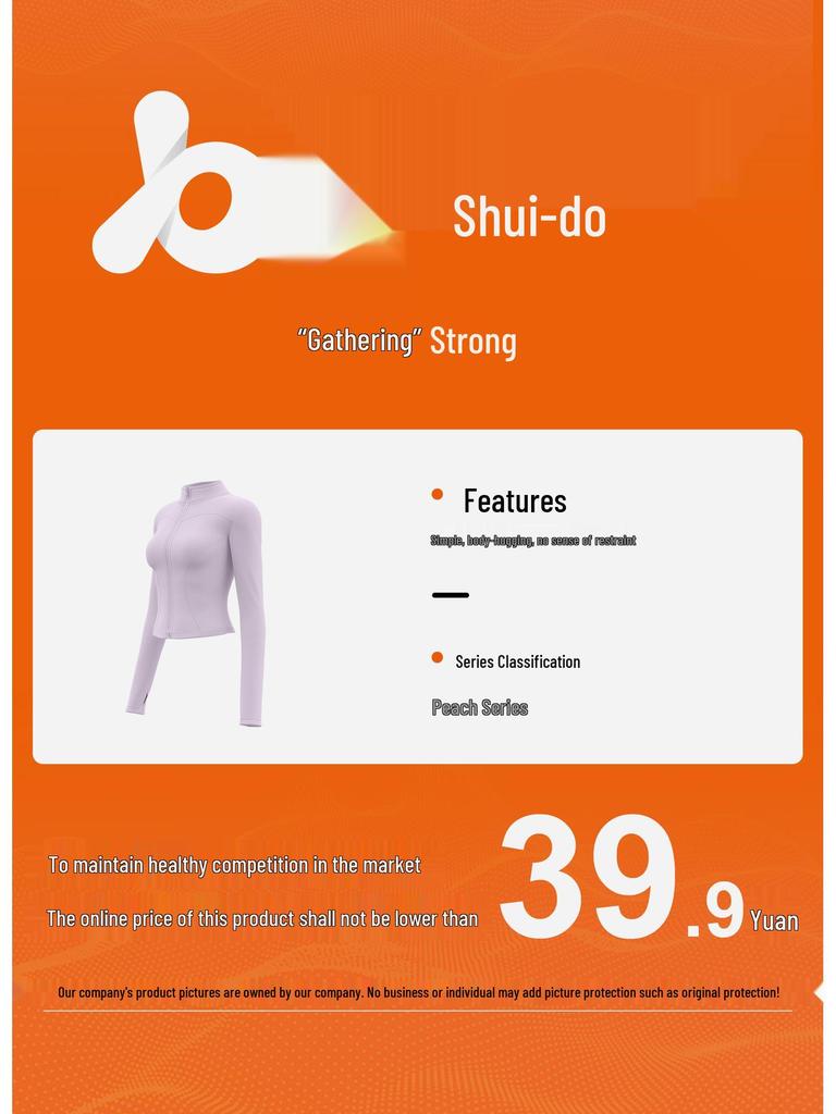 Women's Juyitang Stand-up Collar Yoga Jacket for Running & Cycling - Slimming, Elastic Fitness Top